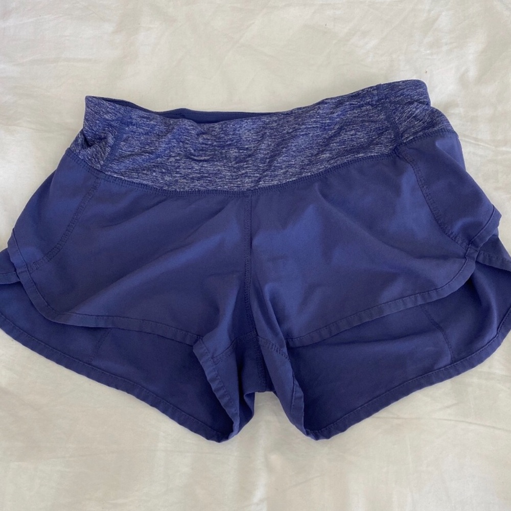 purple lululemon shorts